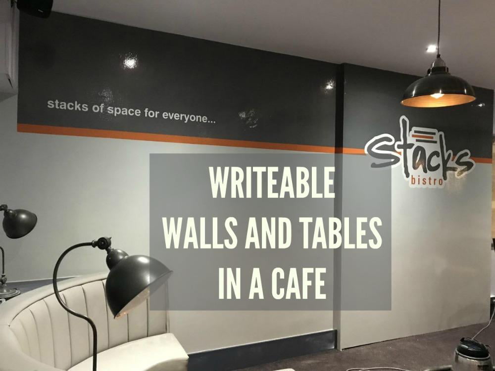 Smarter Surfaces writeable walls at Stacks Bistro