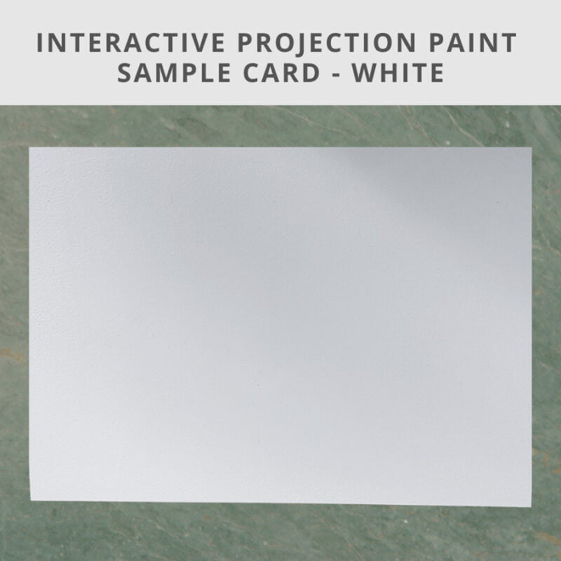Pintura proyector interactivo muestra tarjeta A4