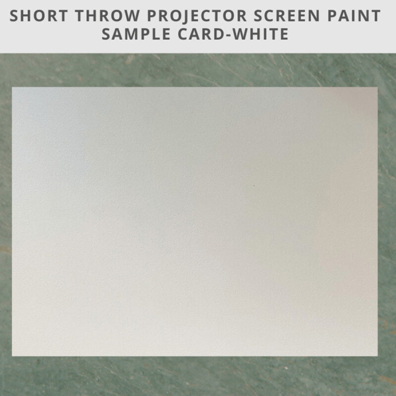 Pintura proyector tiro corto muestra tarjeta A4
