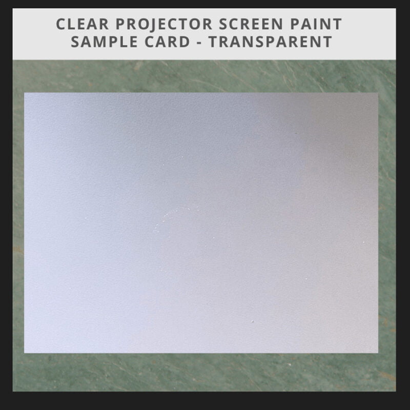 Pintura transparente para proyector muestra tarjeta A4